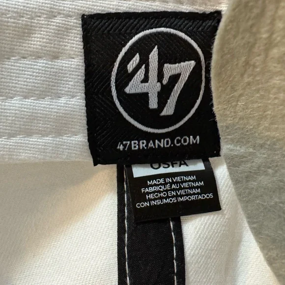 Plain White ‘47 Brand Adjustable Baseball Cap - Picture 7 of 9